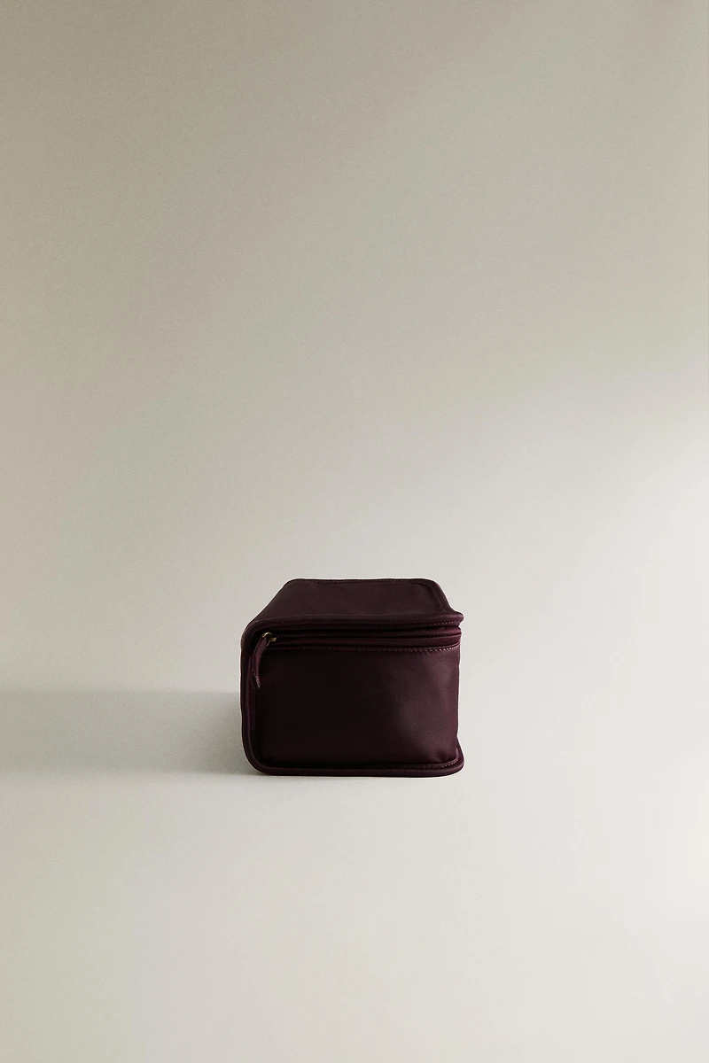 SATEEN OBJECT HOLDER MAKEUP BAG