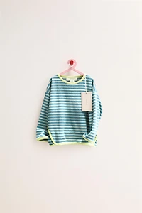 ZARA TIMELESS - STRIPED TERRYCLOTH SWEATSHIRT