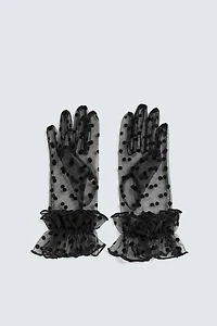 SEMI-SHEER POLKA DOT GLOVES HARRY LAMBERT FOR ZARA X DISNEY