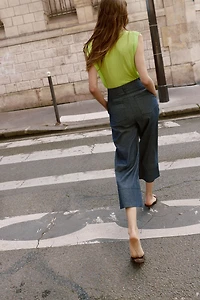 LINEN CULOTTE PANTS