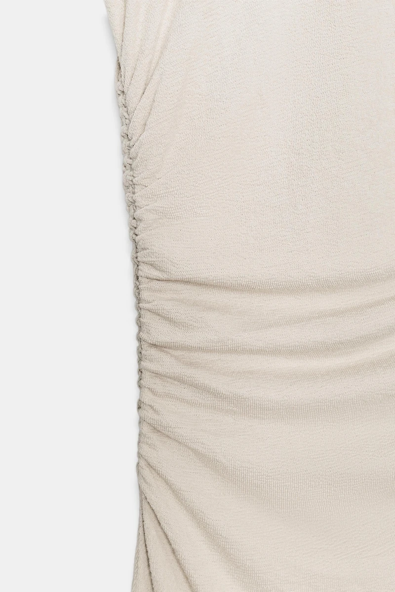 DRAPED MIDI DRESS