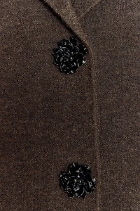 JEWEL BUTTON KNIT BLAZER