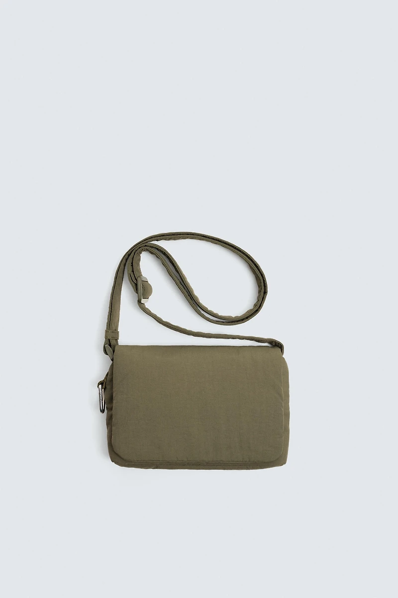 NYLON FLAP CROSSBODY BAG