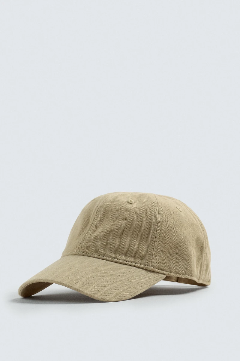 HERRINGBONE COTTON CAP