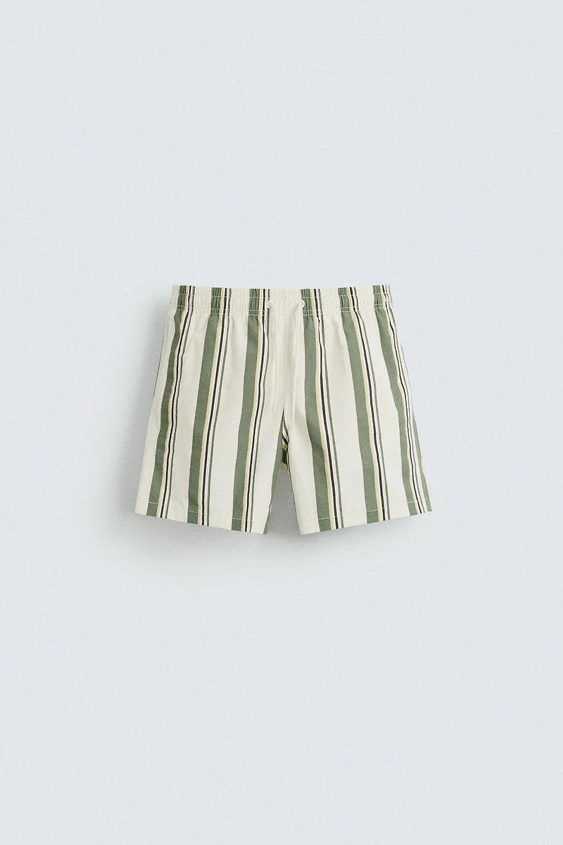 STRIPED MID-LENGTH SWIMSUIT
