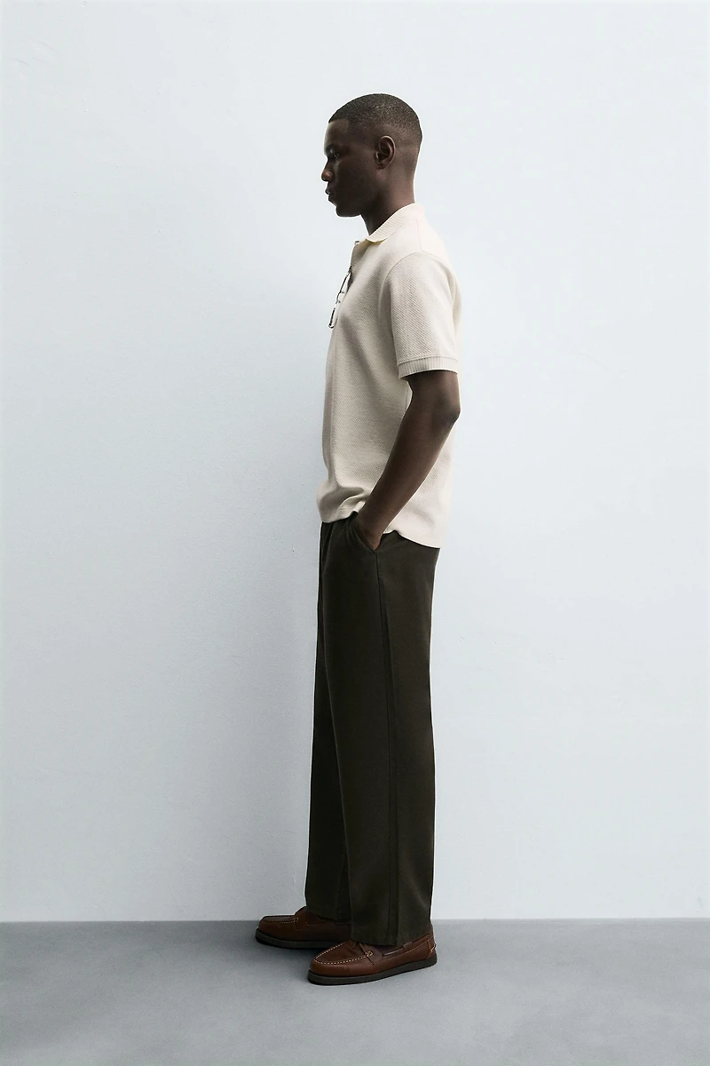 POLO REGULAR FIT STRUCTURÉ
