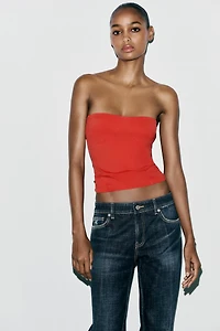 POLYAMIDE BANDEAU TOP
