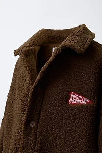 EMBROIDERED FLEECE OVERSHIRT