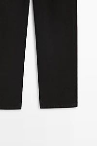 Low-rise cropped straight-leg jeans