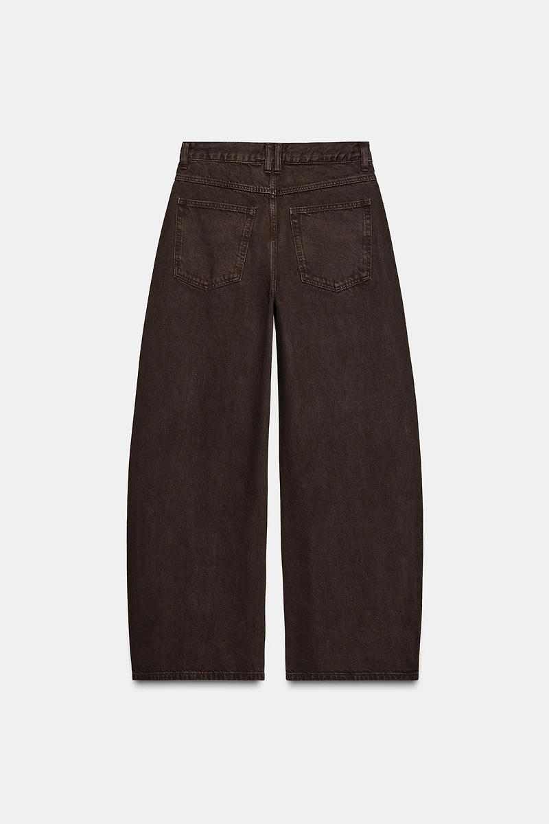 TRF LOW RISE BAGGY BARREL JEANS