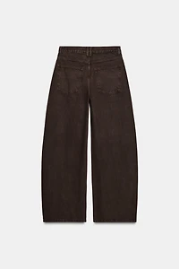 TRF LOW RISE BAGGY BARREL JEANS
