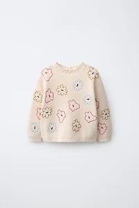 100% COTTON EMBROIDERED FLORAL JUMPER