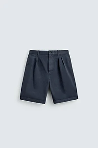 AARON LEVINE X ZARA RELAXED FIT PLEATED SHORTS