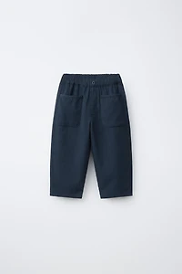 STRAIGHT LEG PANTS WITH POCKETS