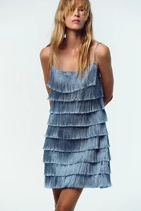 FRINGED MINI DRESS