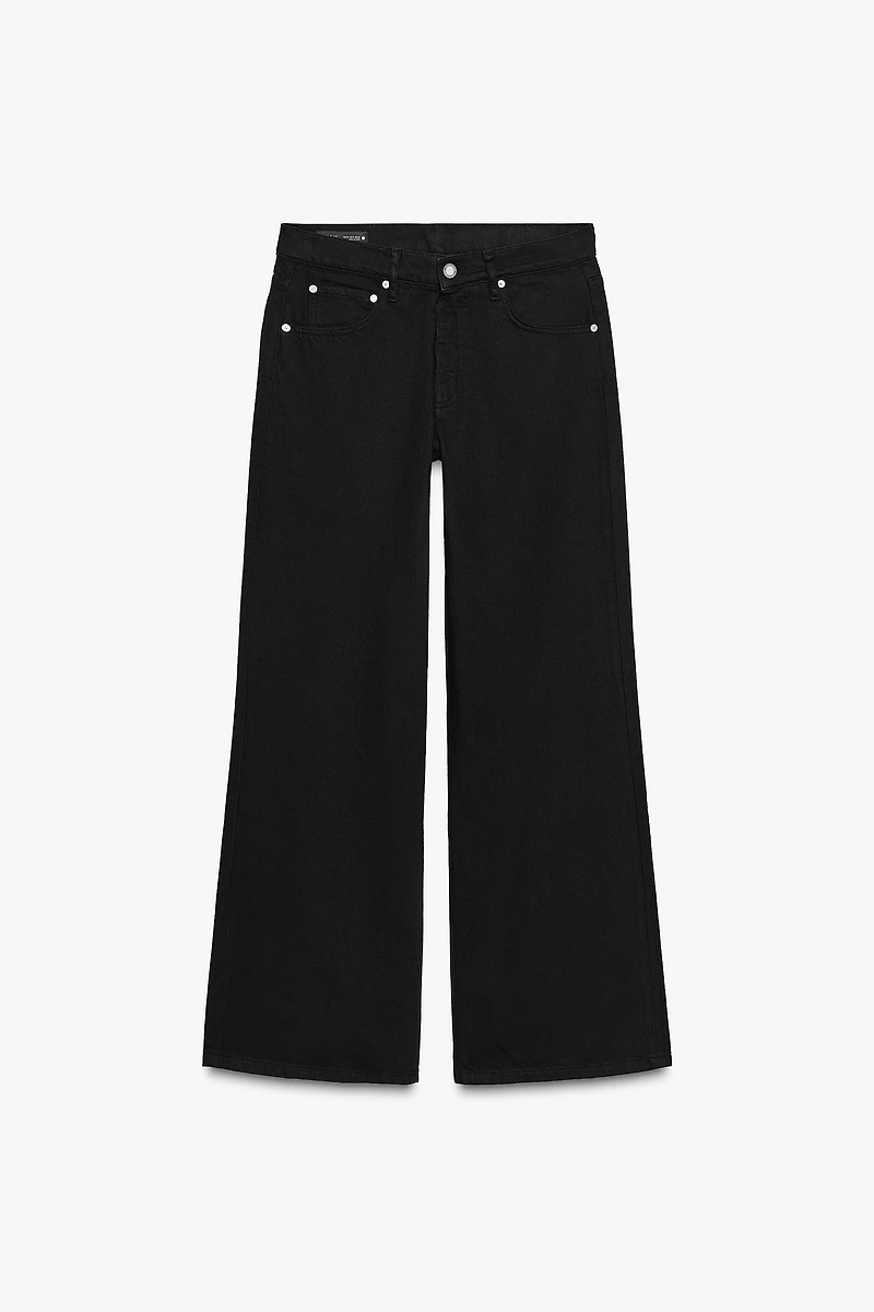 ZW COLLECTION WIDE LEG LOW RISE JEANS