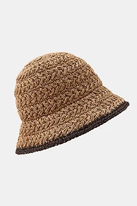 CONTRAST WOVEN HAT