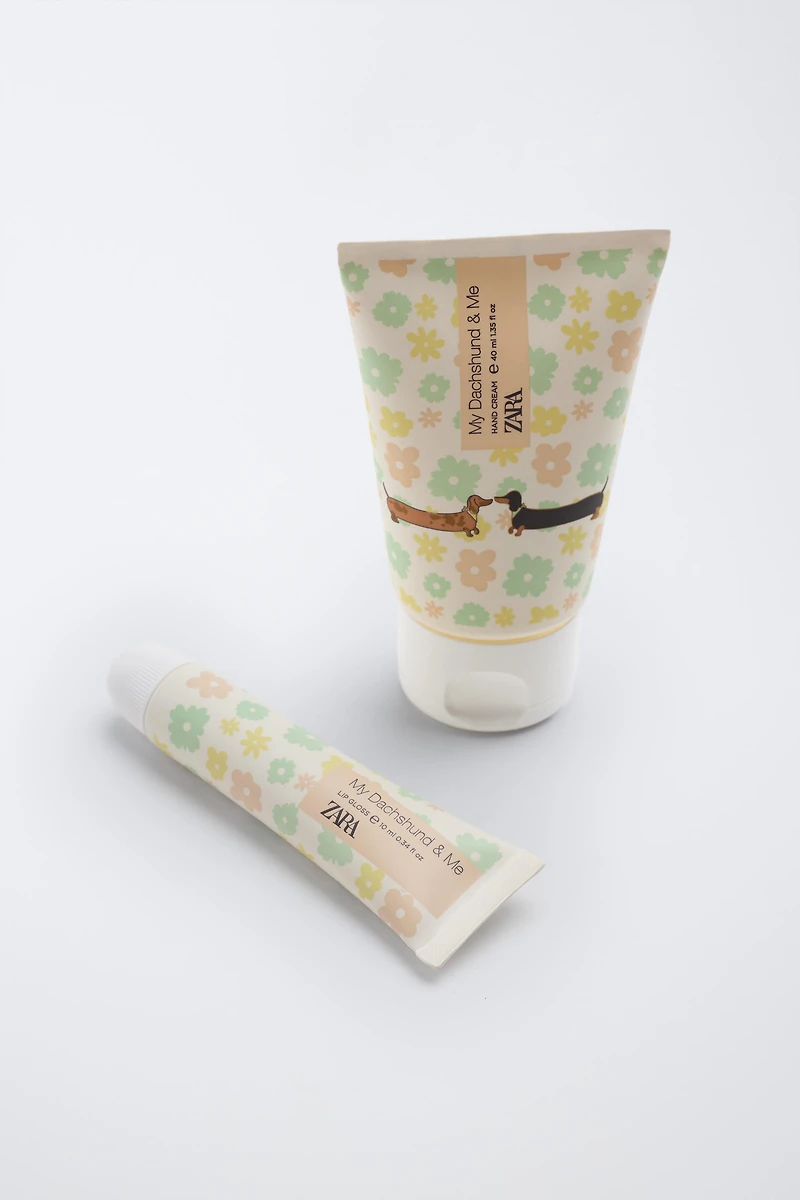 MY DACHSHUND & ME HAND CREAM & LIP GLOSS (40 + 10 ML) (1.35 OZ + 0.34 OZ)