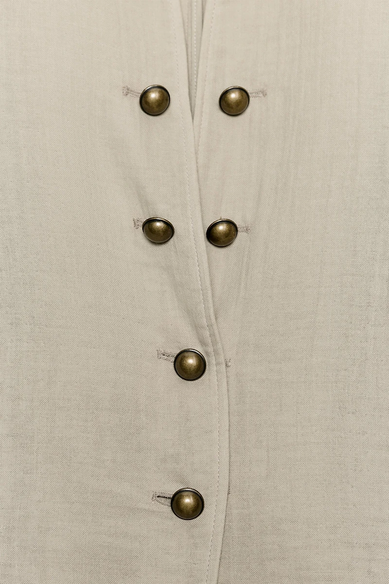 RUSTIC BUTTONED BLAZER