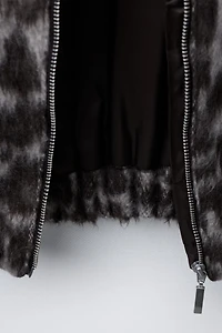 ANIMAL PRINT BOMBER JACKET