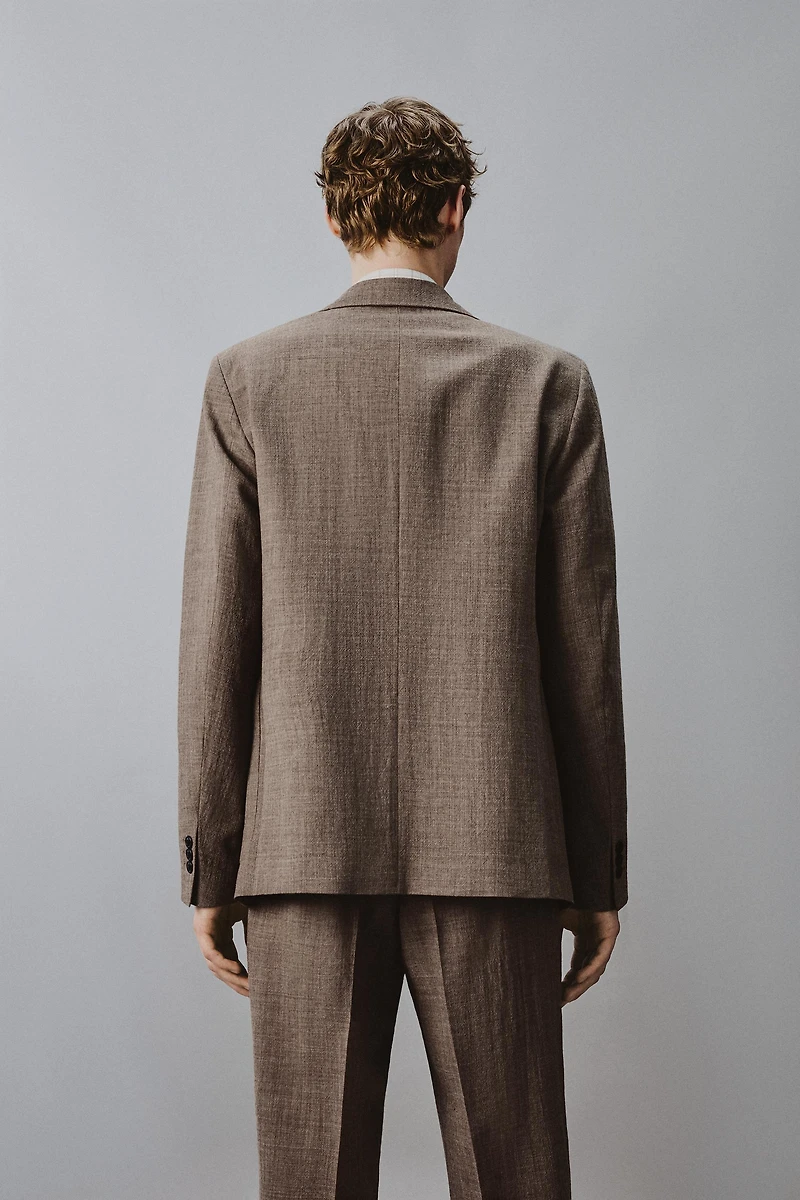 VESTE DE COSTUME STRUCTURÉE 100% LAINE