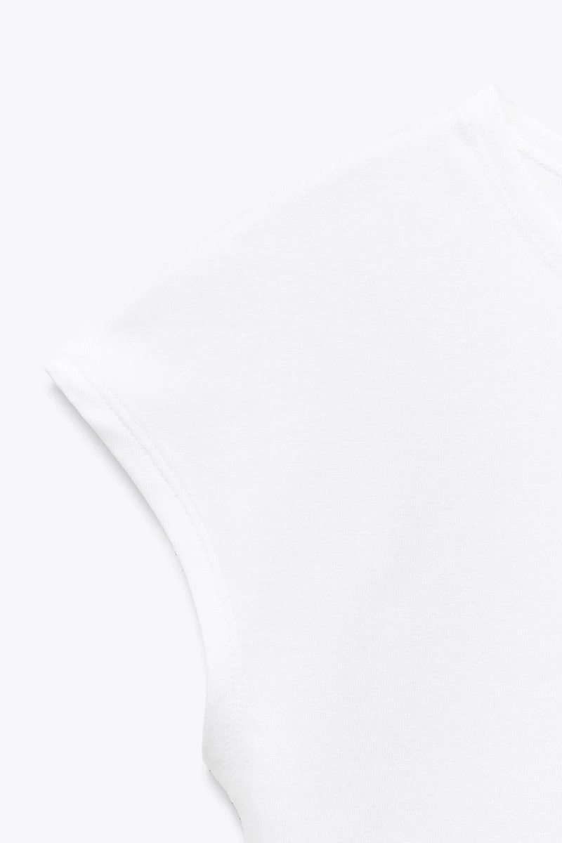 COTTON MODAL CROP T-SHIRT