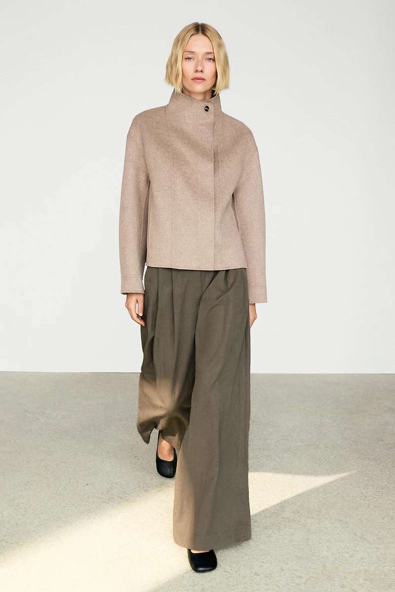 Short wool-blend jacket