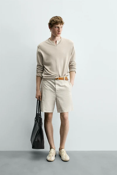 BERMUDA REGULAR FIT SEERSUCKER