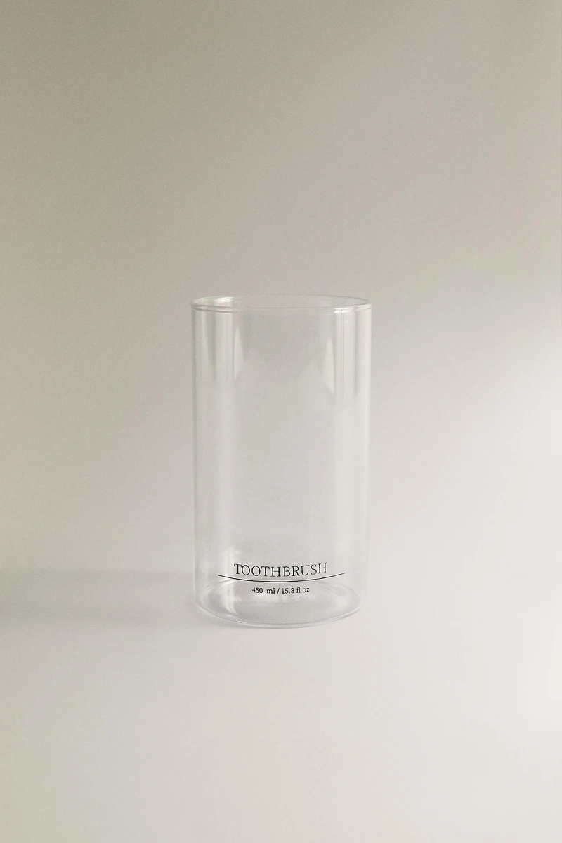 BOROSILICATE TOOTHBRUSH GLASS TEXT