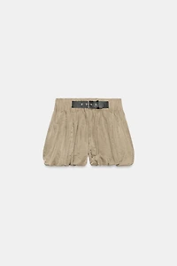 BALLOON SHORTS WITH BUCKLE