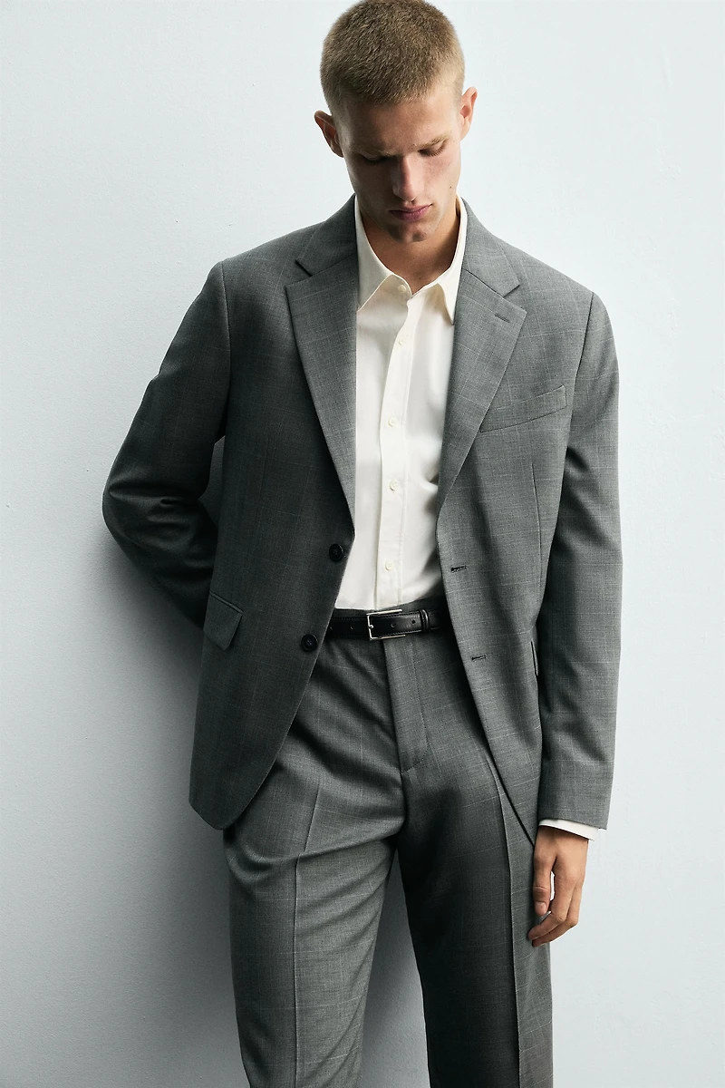 PLAID SUIT PANTS