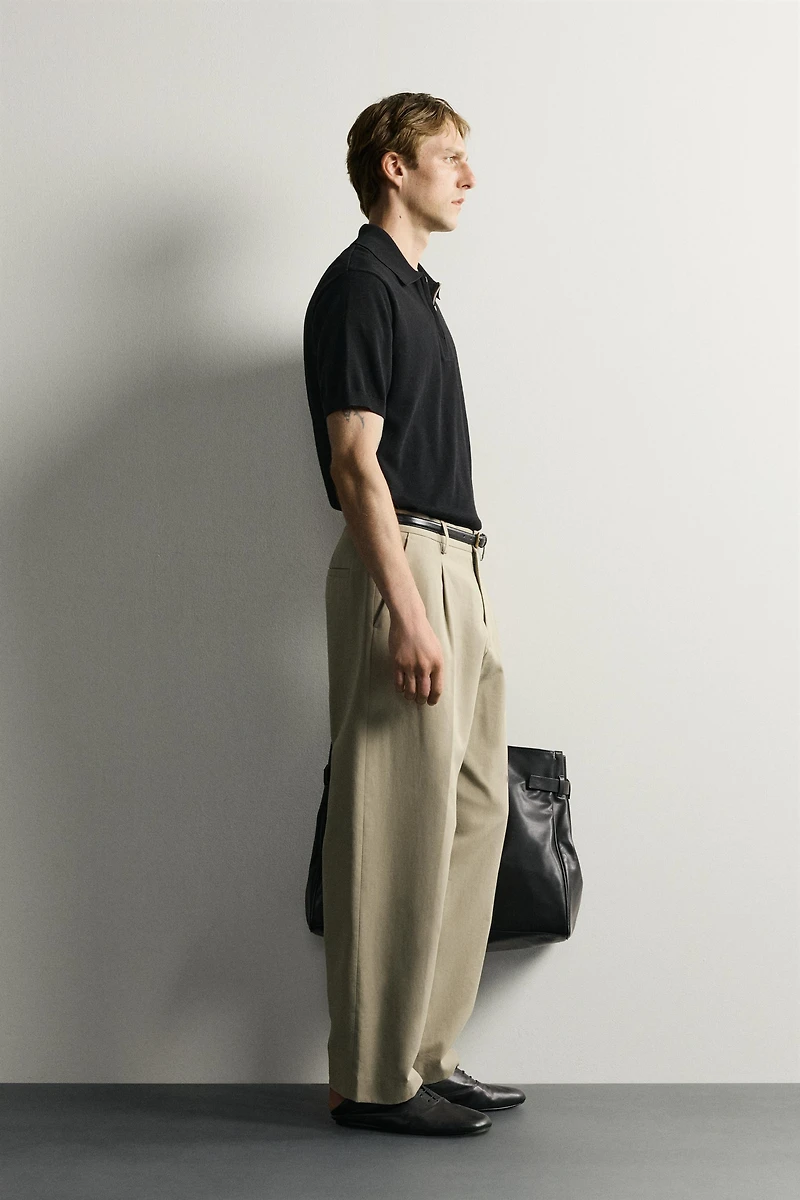 KNIT QUARTER-ZIP POLO SHIRT
