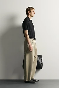 KNIT QUARTER-ZIP POLO SHIRT