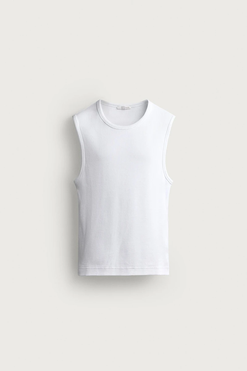T-SHIRT DÉBARDEUR CÔTELÉ