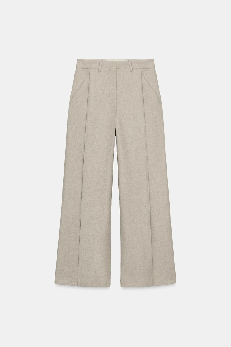 PLEATED WOOL PANTS ZW COLLECTION