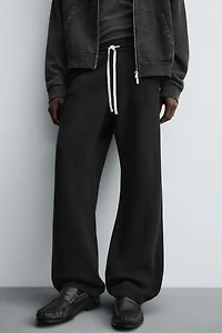 TEXTURED KNIT PANTS