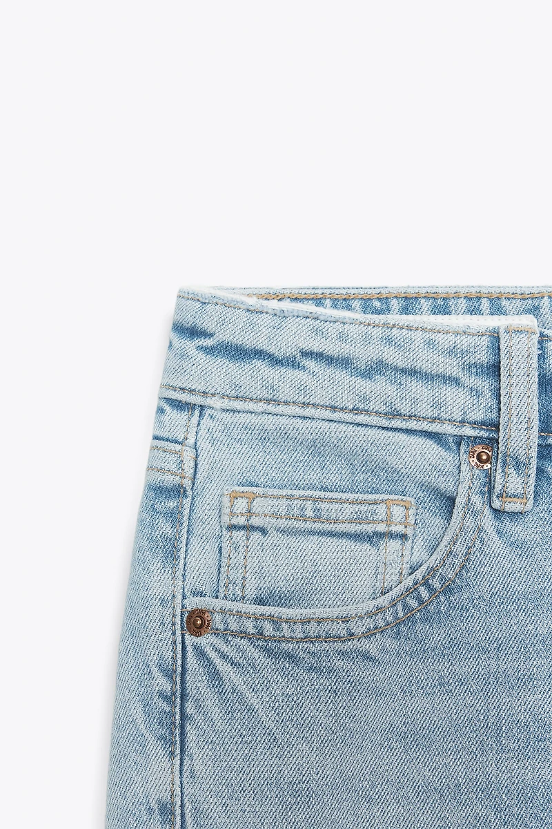 TRF HIGH-WAISTED CROPPED FLARE JEANS