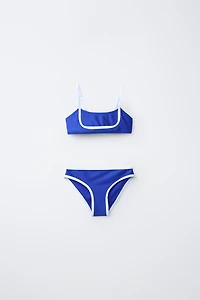 AGES 6–14 / STRUCTURED BIKINI WITH CONTRAST PIPING