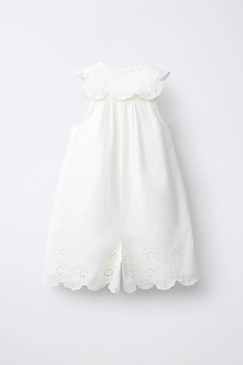 COMBI-SHORT COL CLAUDINE BRODERIES