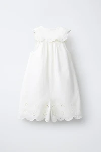 COMBI-SHORT COL CLAUDINE BRODERIES