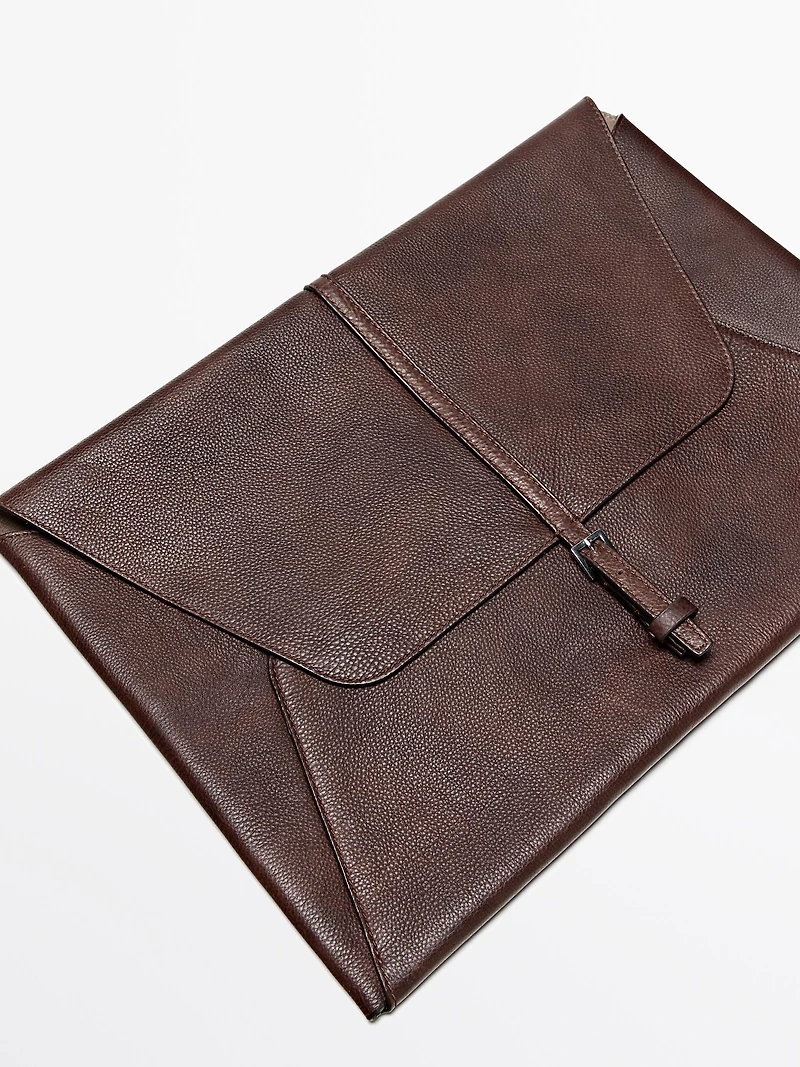 Nappa leather laptop case