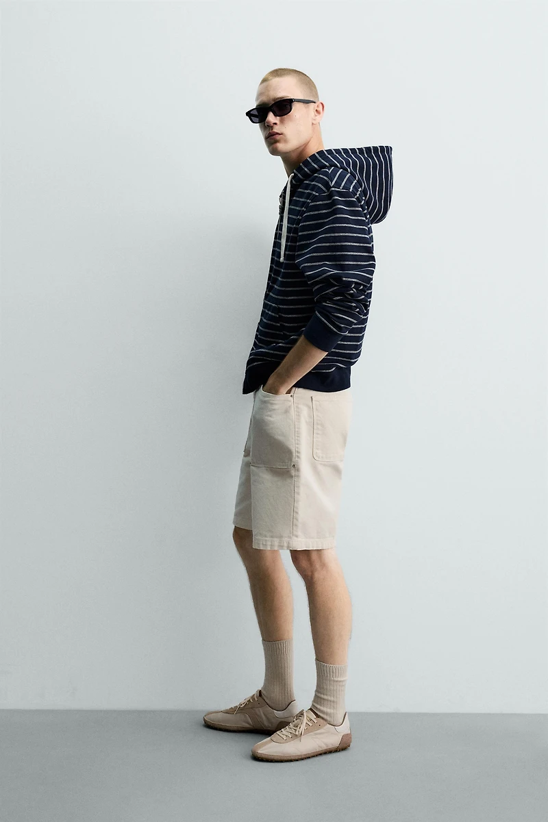 STRAIGHT FIT POCKET SHORTS
