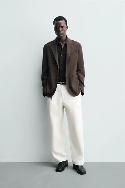 REGULAR FIT 100% WOOL BLAZER