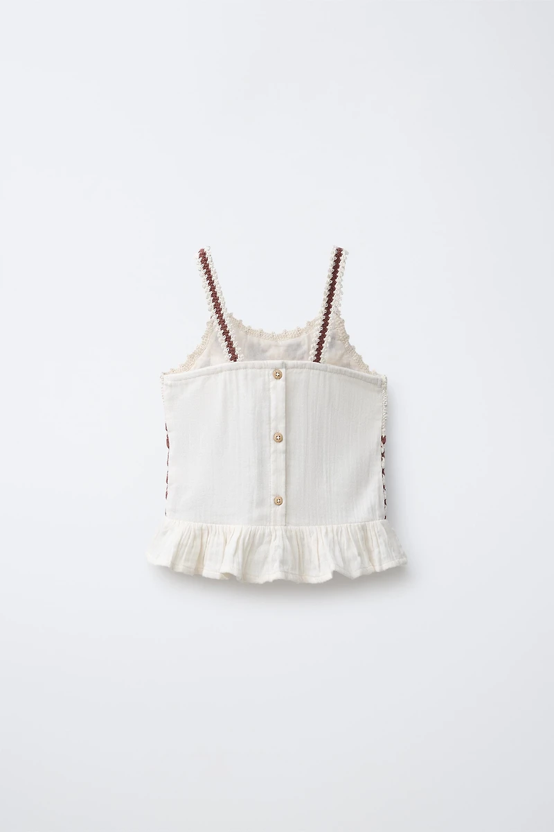 TOP BIMATIÈRE EN MAILLE ET CROCHET