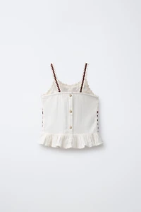 TOP BIMATIÈRE EN MAILLE ET CROCHET