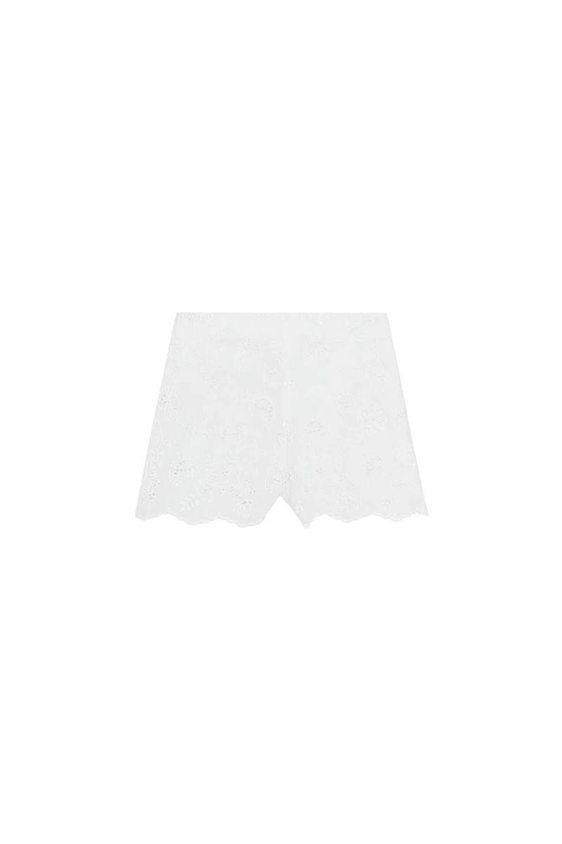 SHORT À BRODERIES AJOURÉES