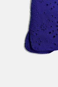 EMBROIDERED EYELET SHORTS