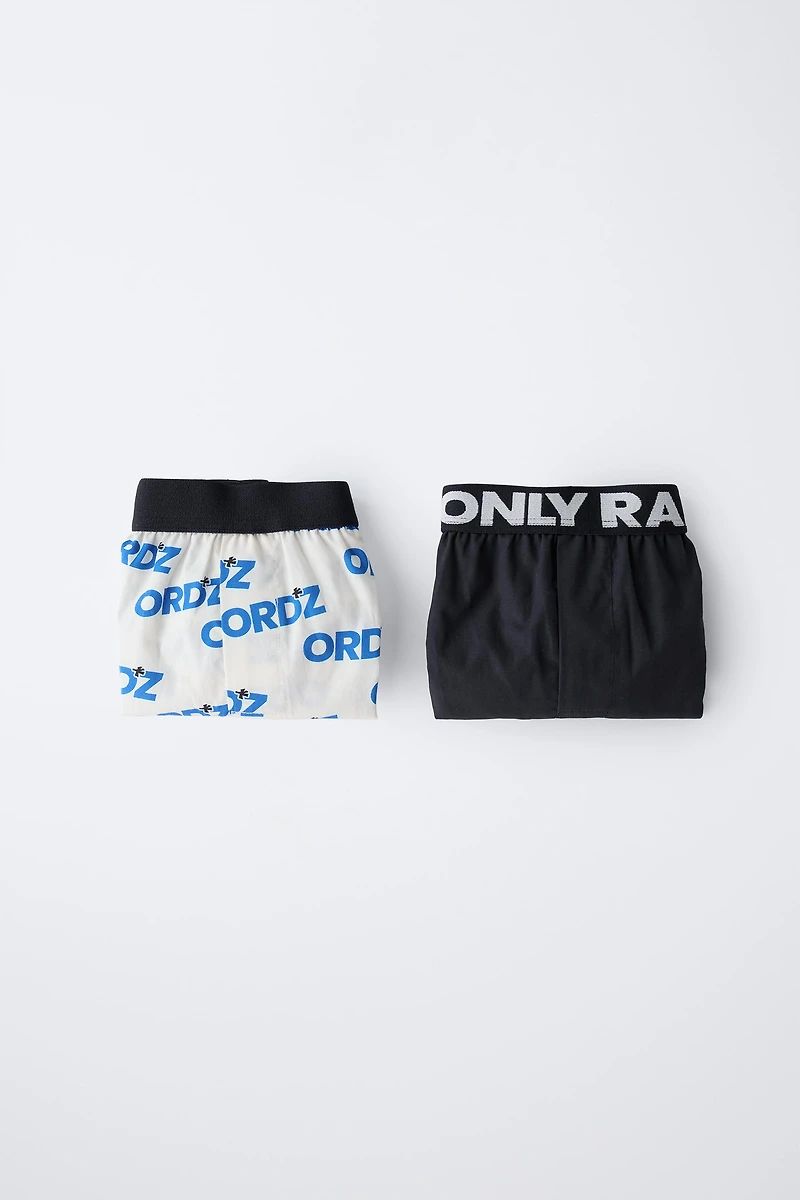 AGES 8-14 / TWO-PACK OF SKATE POPLIN BOXERS