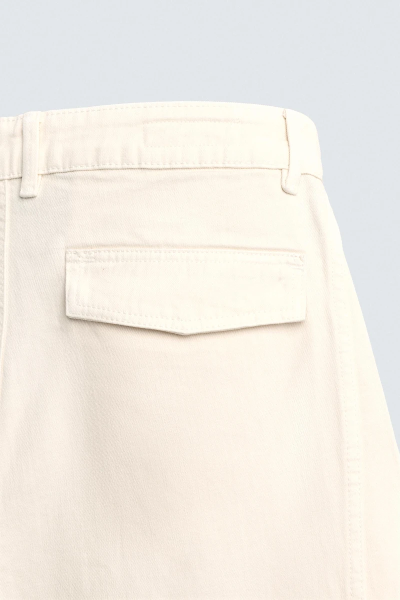 SEAMED BAGGY FIT CARGO PANTS