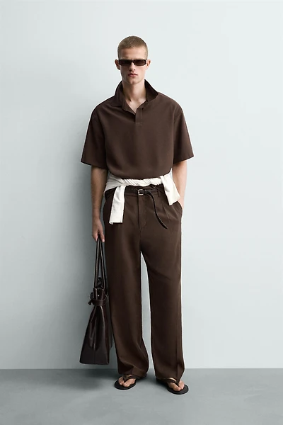 CHEMISE POLO FLUIDE COUPE DÉCONTRACTÉE